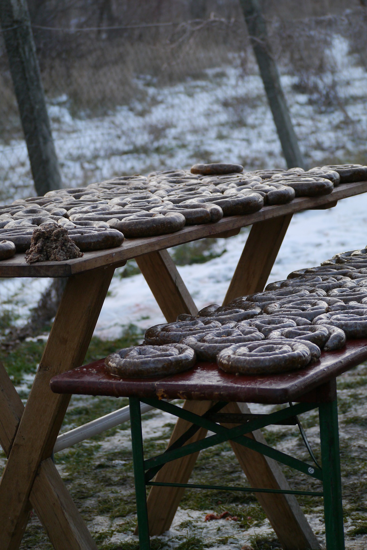 Cooking boudin