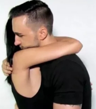 Couple hugging